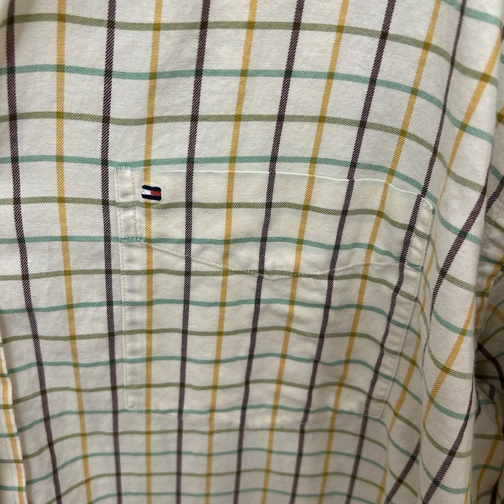 Tommy Hilfiger Long-sleeve Flannel Shirt Multicolored Checkered Pattern Sz XL - Picture 3 of 5